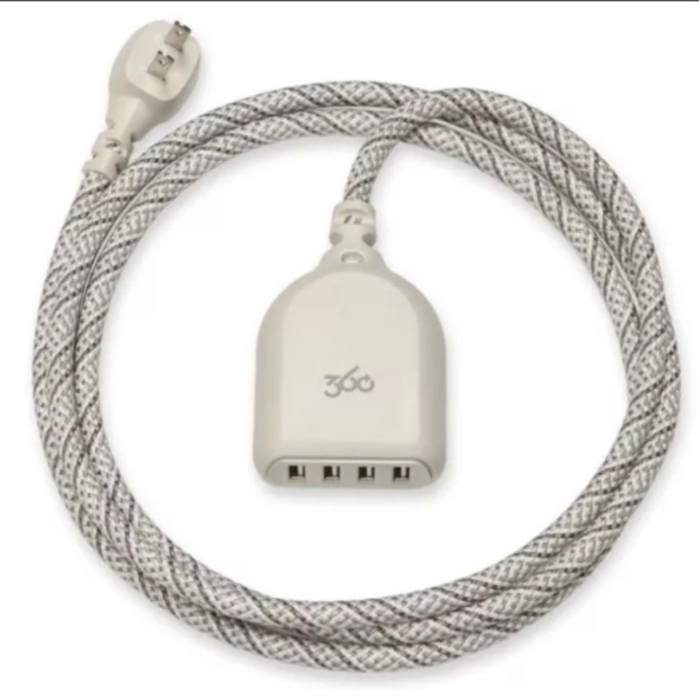 New 4-USB Ports Extension Cord 6 Ft | 360 Electrical Habitat 4.8